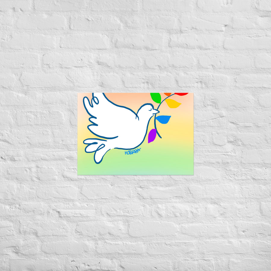 Rainbow Dove Landscape - Poster