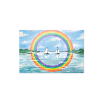 RainBoats Landscape - Greeting Card