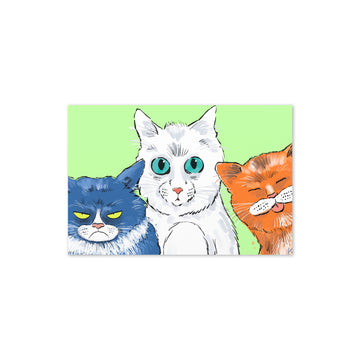 Funny Cats Landscape - Greeting Card