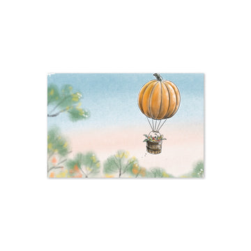 Pumkin Balloon - Greeting Card