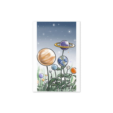 Plants And Planets - Greeting Card