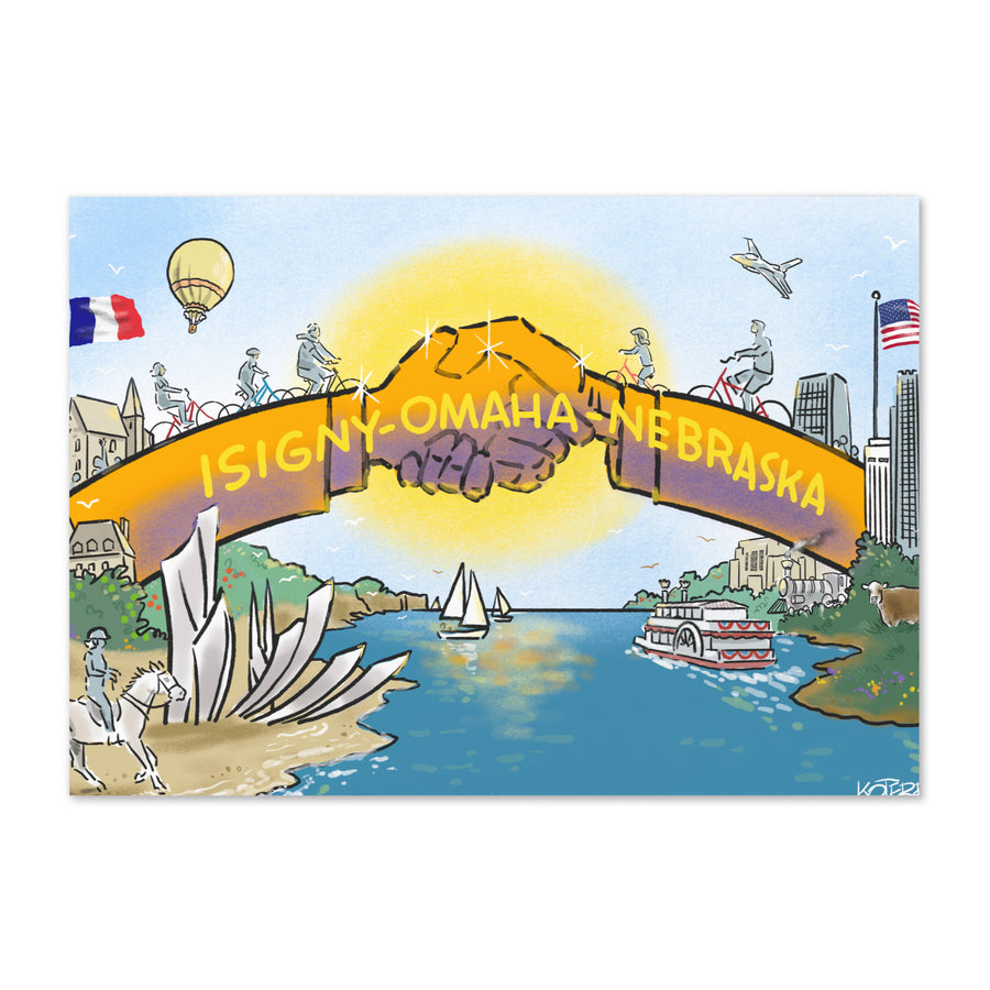 Omaha's Sister City in France - Greeting Card