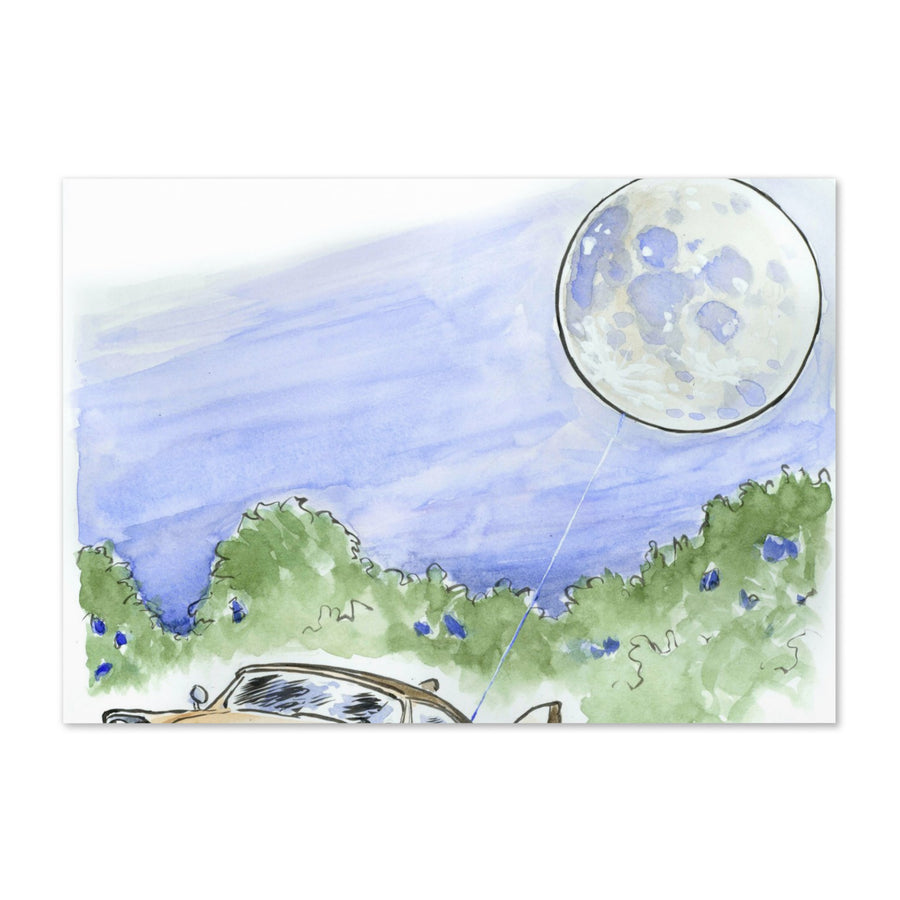 Moon Balloon - Greeting Card