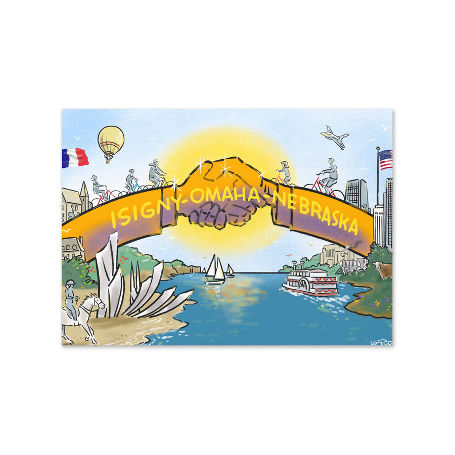 Omaha's Sister City in France - Greeting Card