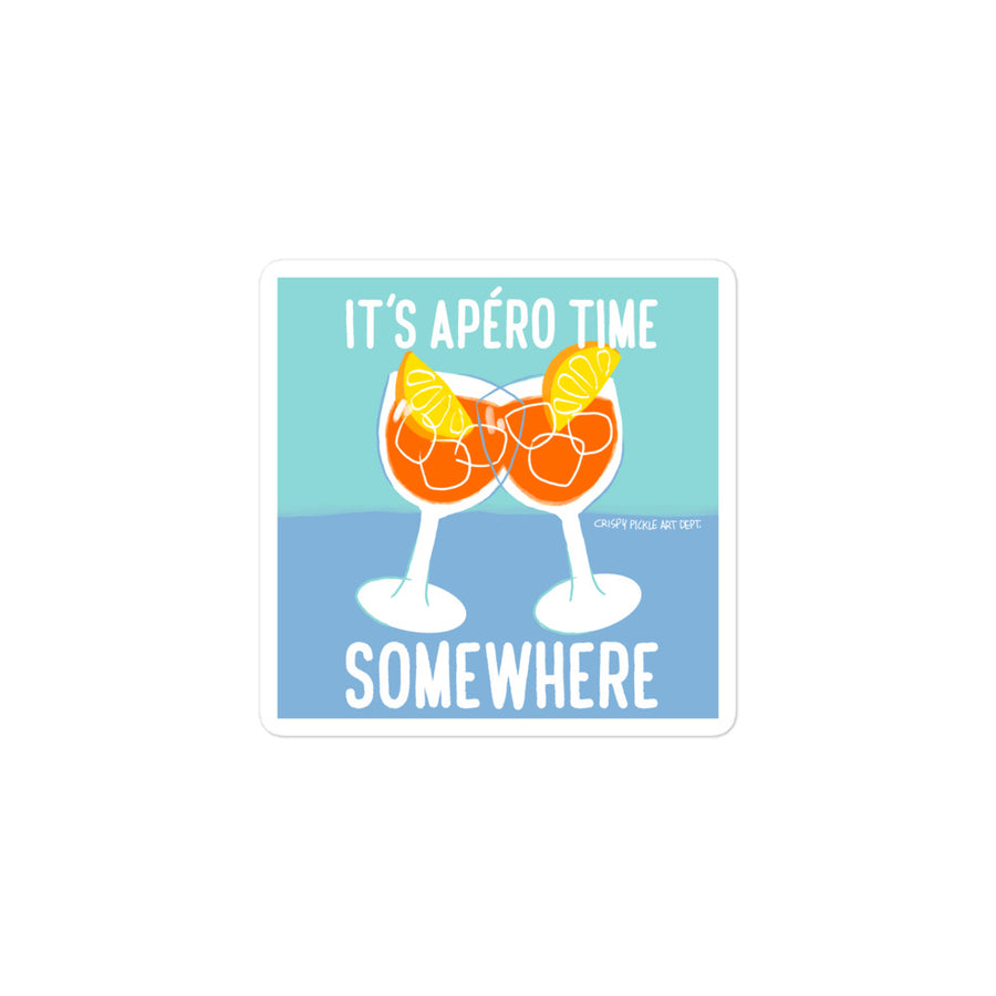 It's Aperotivo Time Somewhere - Bubble-Free Stickers