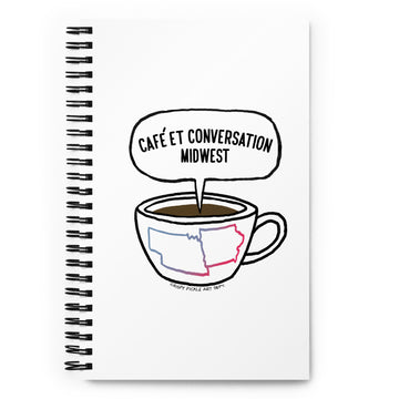 Café Et Conversation - Spiral Notebook