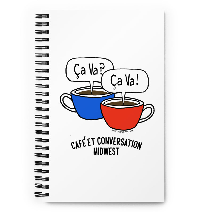 Café Et Conversation - Spiral Notebook