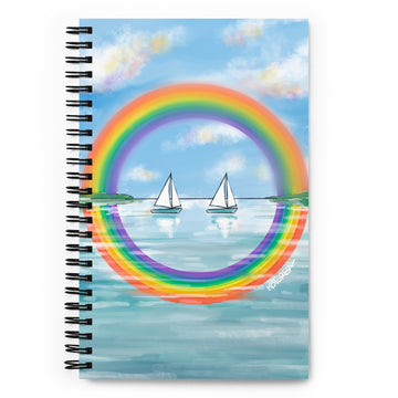 RainBoats Portrait - Spiral Notebook