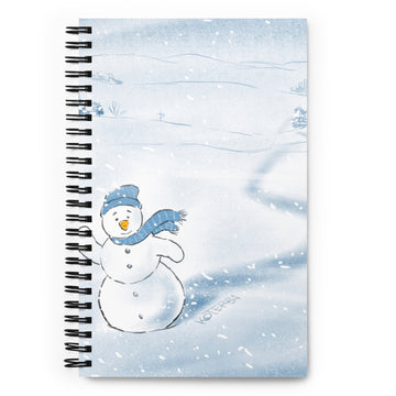 Snowman Says Hi - Spiral Notebook