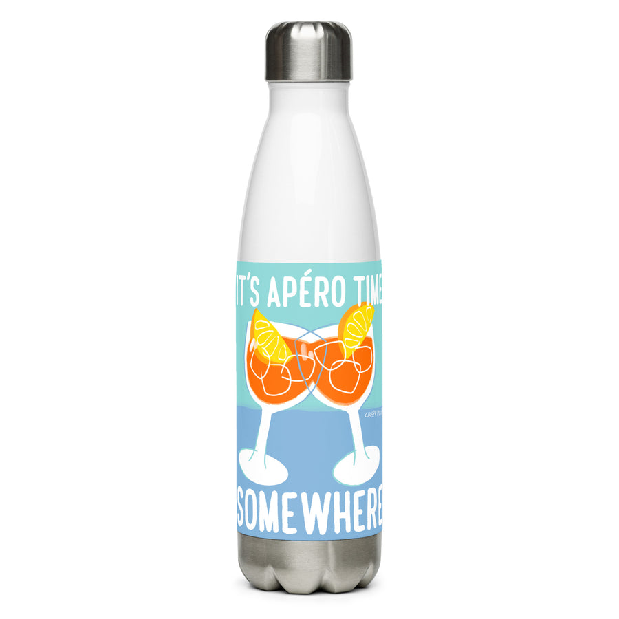 It's Aperotivo Time Somewhere - Stainless Steel Water Bottle