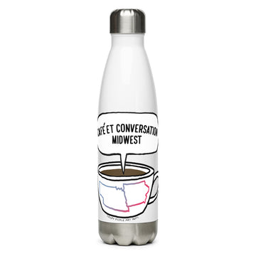 Café Et Conversation - Stainless Steel Water Bottle