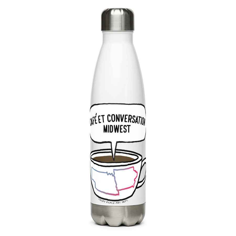 Café Et Conversation - Stainless Steel Water Bottle