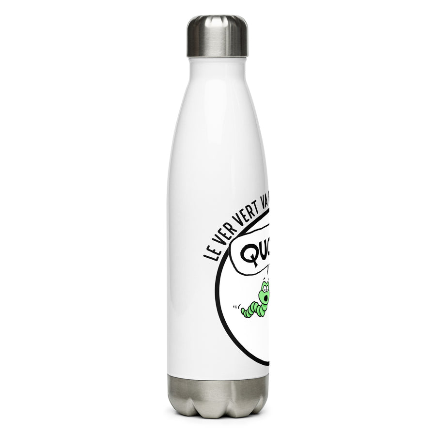 Le Ver Vert Va Vers Le Verre Vert - Stainless Steel Water Bottle