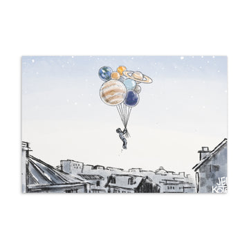 Balloon Planets - Standard Postcard