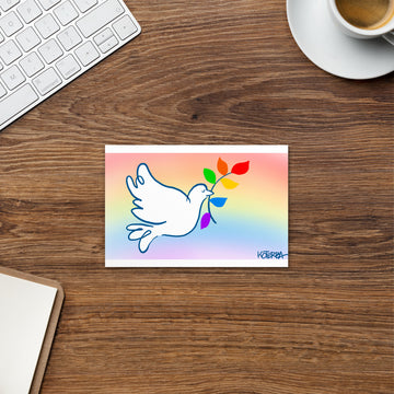 Rainbow Dove Landscape - Postcard