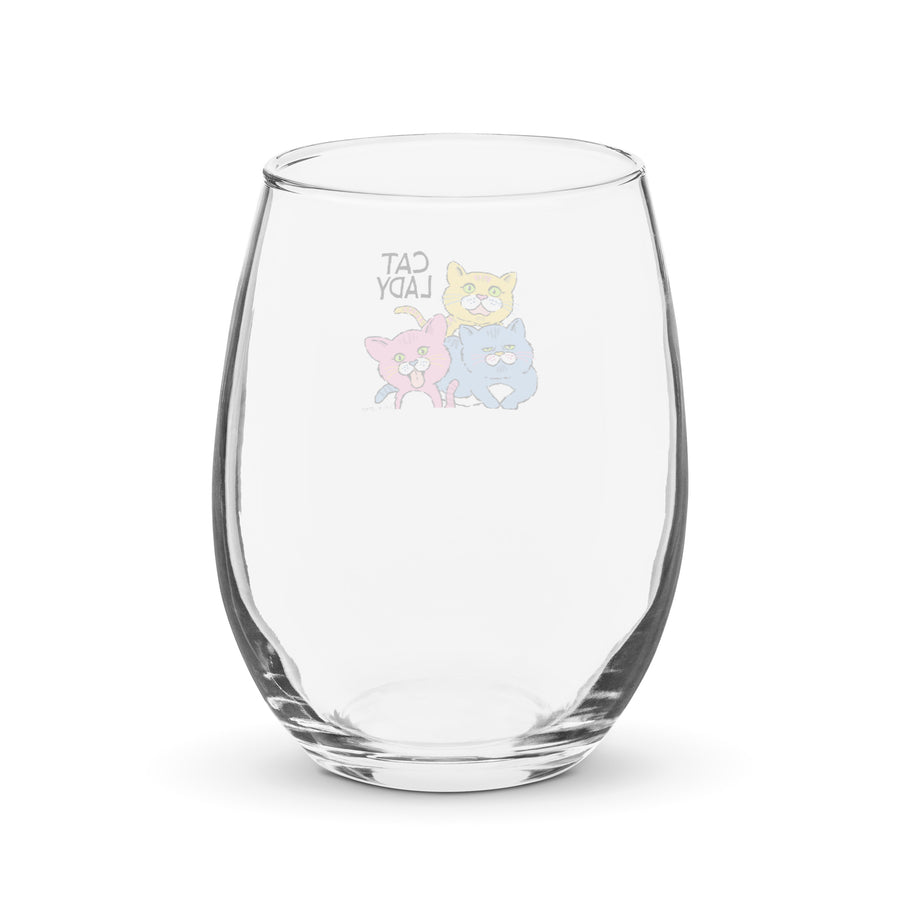 Cat Lady - Wine Glass