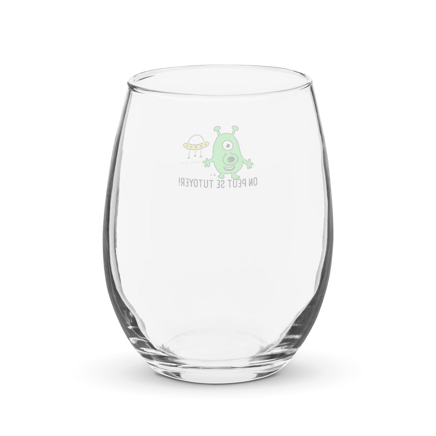 On Peut Se Tutoyer? Alien - Stemless Wine Glass