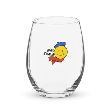 Bonne Journée! - Stemless Wine Glass