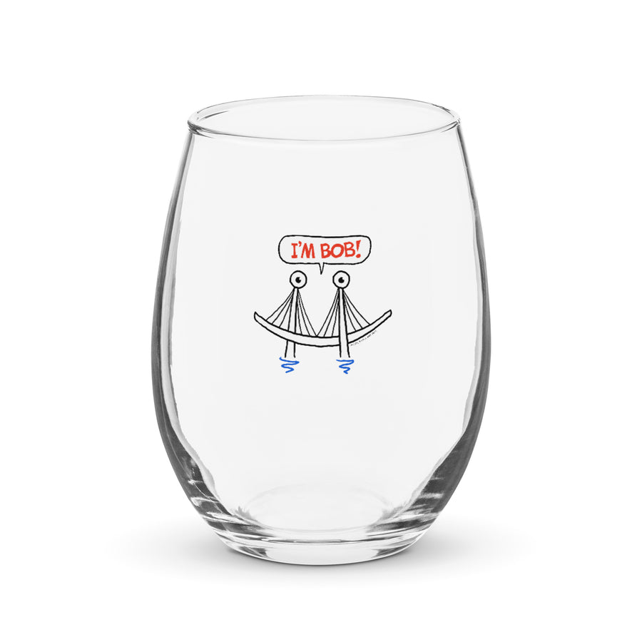 I'm Bob! - Stemless Wine Glass