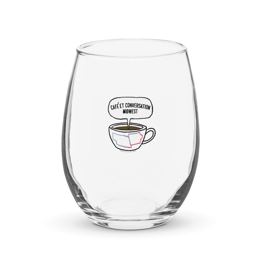 Café Et Conversation - Stemless Wine Glass