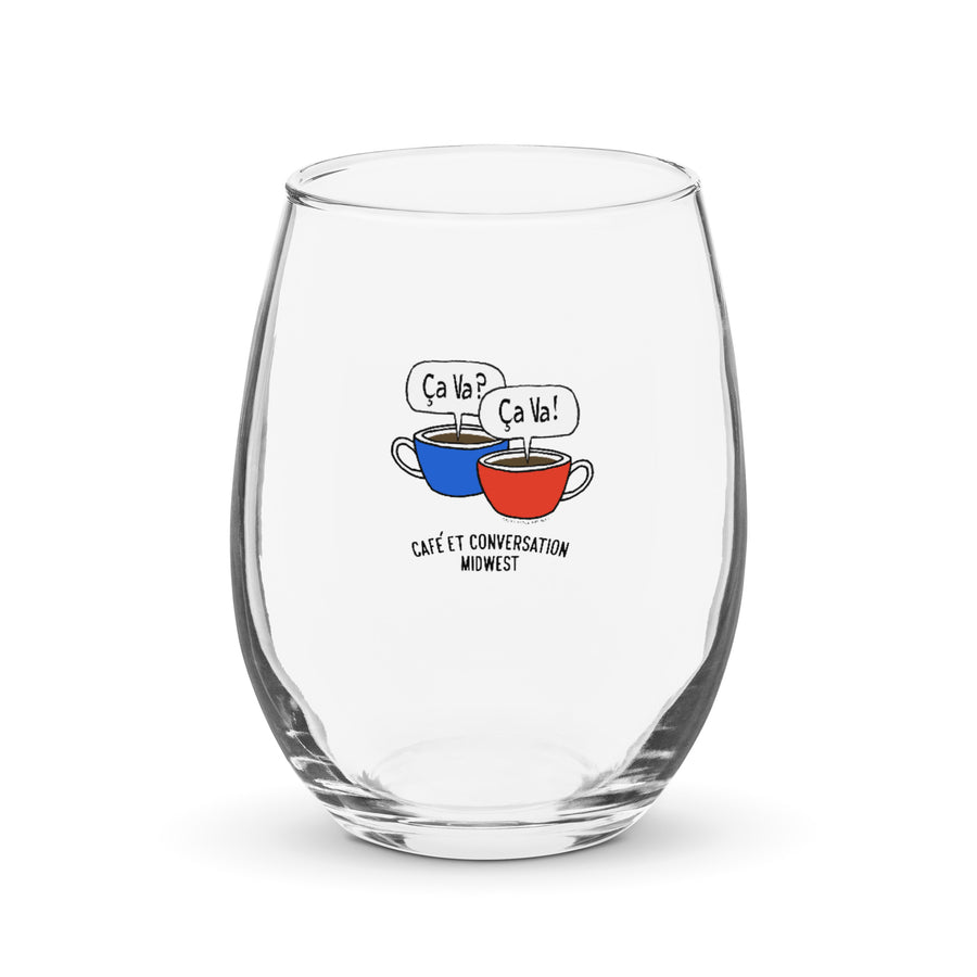 Café Et Conversation - Stemless Wine Glass