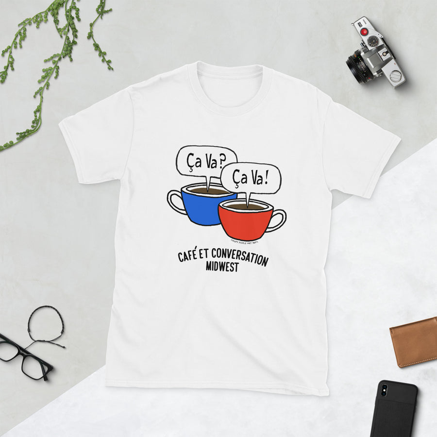 Café et Conversation - Short-Sleeve Unisex T-Shirt