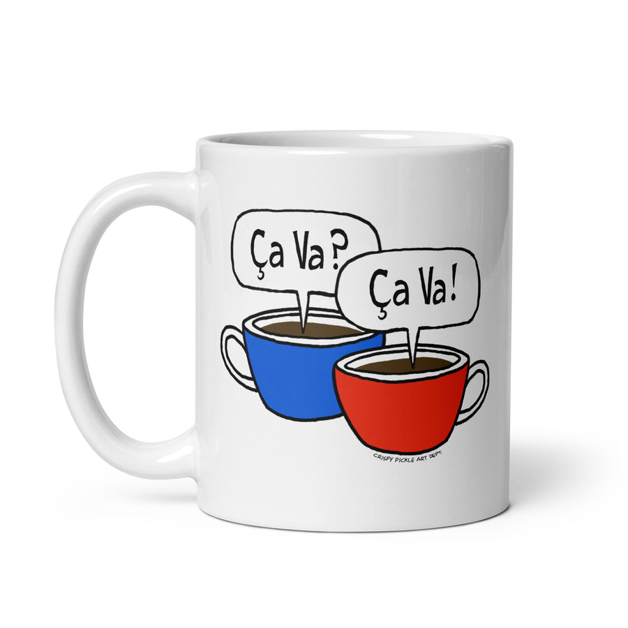 Café Et Conversation - White Glossy Mug