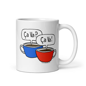 Café Et Conversation - White Glossy Mug