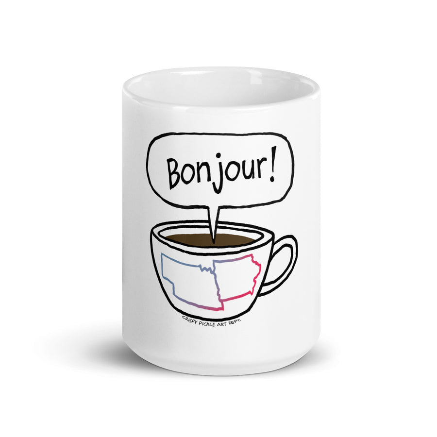 Café Et Conversation - White Glossy Mug