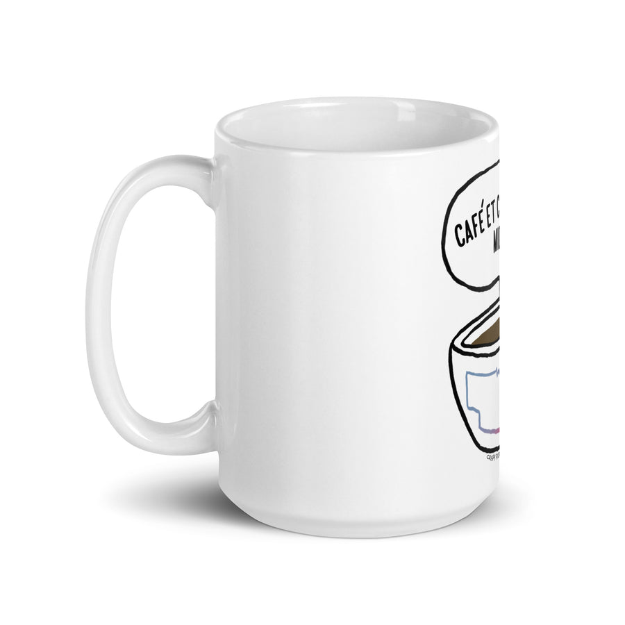 Café Et Conversation - White Glossy Mug