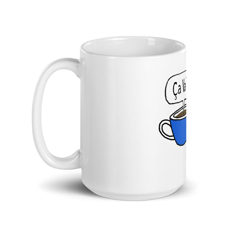 General French Ça Va! - White Glossy Mug