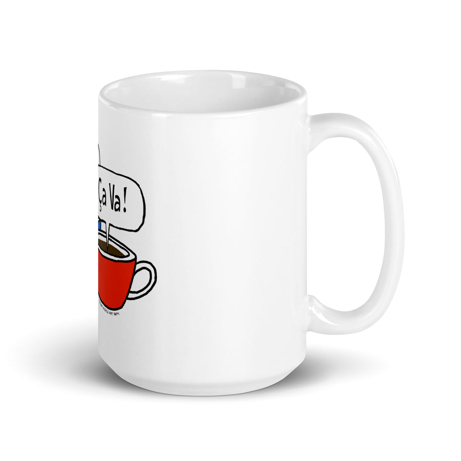 General French Ça Va! - White Glossy Mug