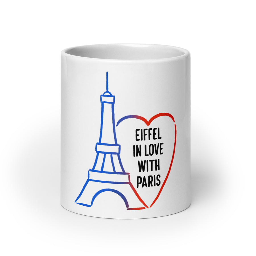 Eiffel in Love with Paris - White Glossy Mug