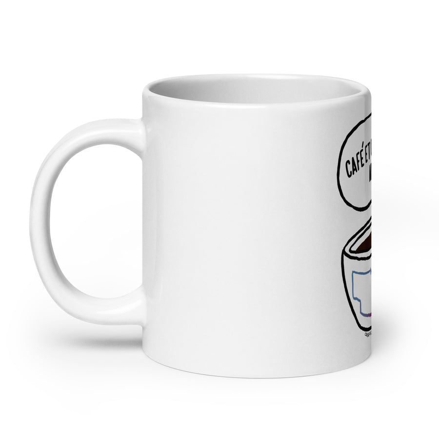 Café Et Conversation - White Glossy Mug