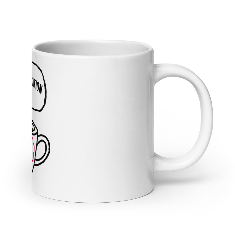 Café Et Conversation - White Glossy Mug