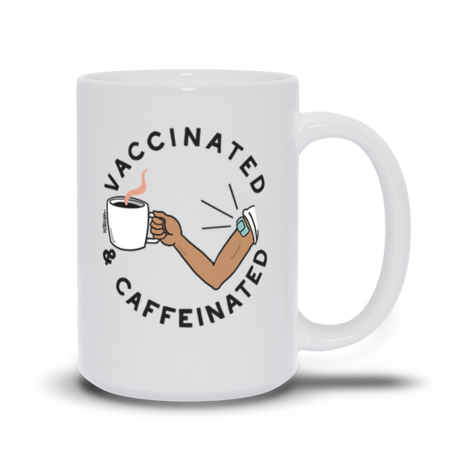 Vaccinated & Caffeinated - Mug