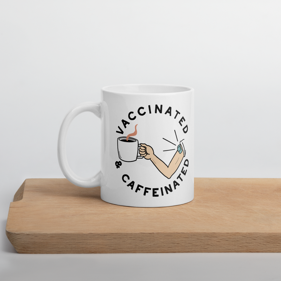 Vaccinated & Caffeinated - Mug